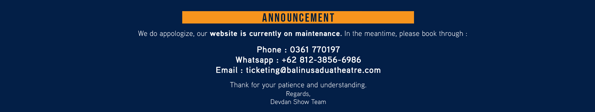Devdan Show di Bali Nusa Dua Theatre